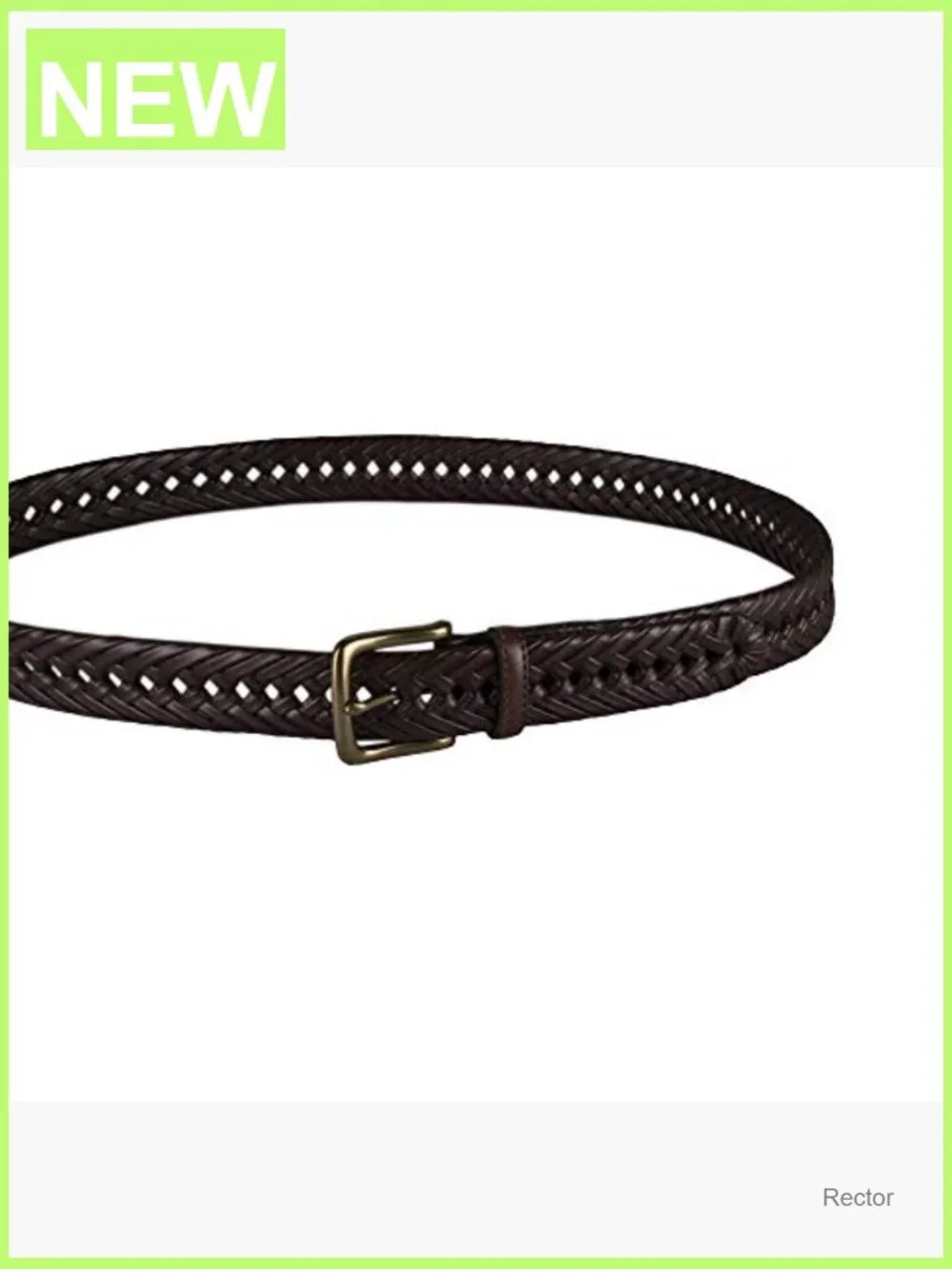 Fully Adjustable Leather Braided Belt, Classic Strap for Jeans & Khakis